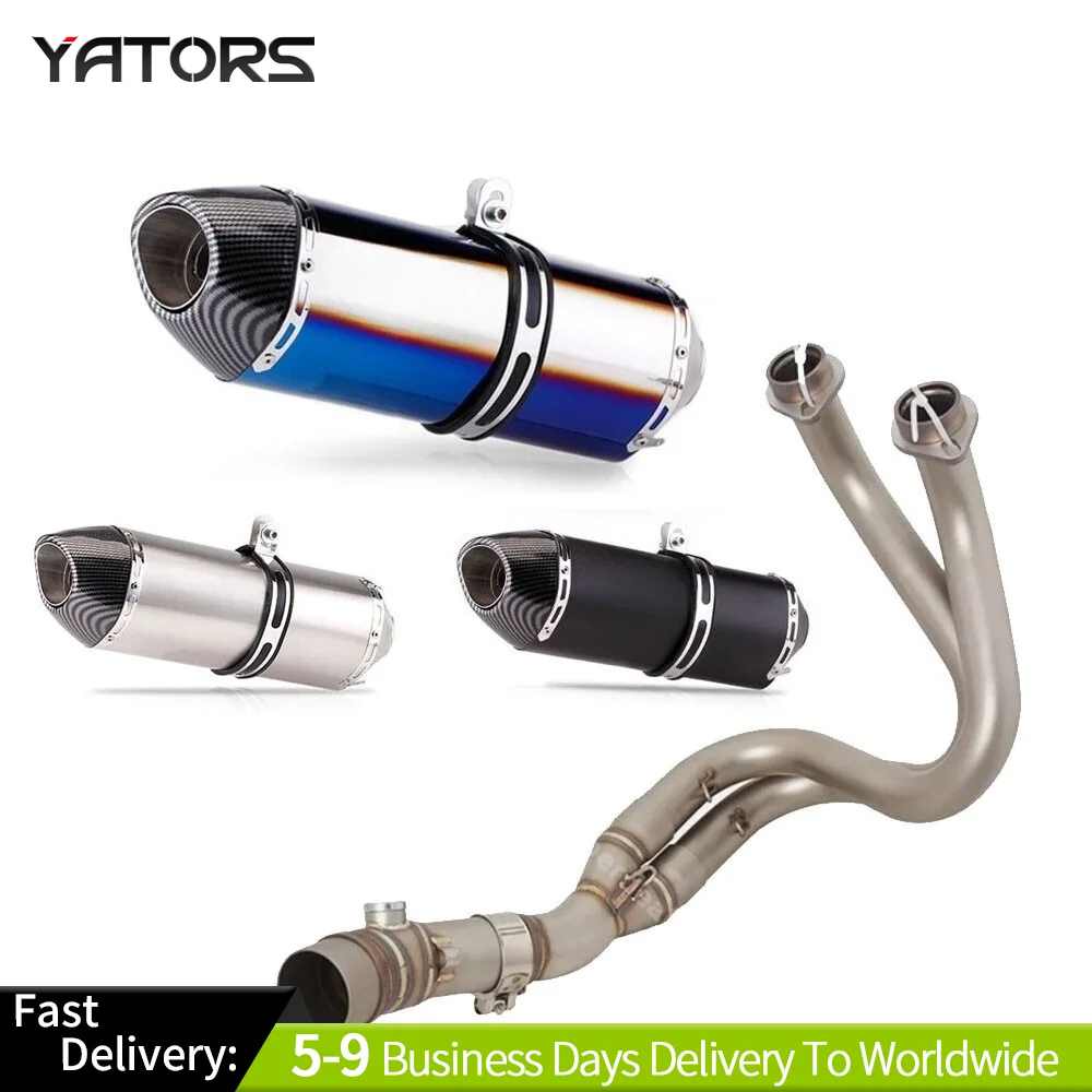 

Full System Exhaust Black Header Link Pipe For Kawasaki Ninja 650 Z650 2012-2022 Exhaust Systems Exhausts Pipes