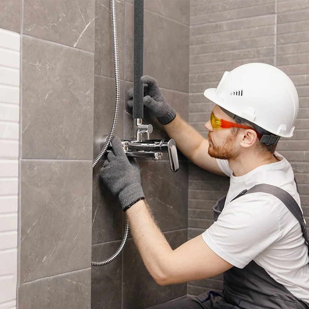 12 قطعة أنبوب رغوة الأنابيب العزل الأسود الحفاظ على الحرارة غطاء ل انبوب ماء حماية البولي ايثيلين معزول أنابيب سبليت