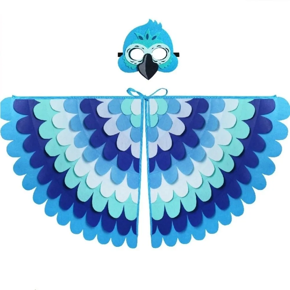 

Creative Felt Cloth Halloween Cloak with Mask Robe Owl Halloween Children Costume Bird Wings Cosplay Cape Mask Set Party