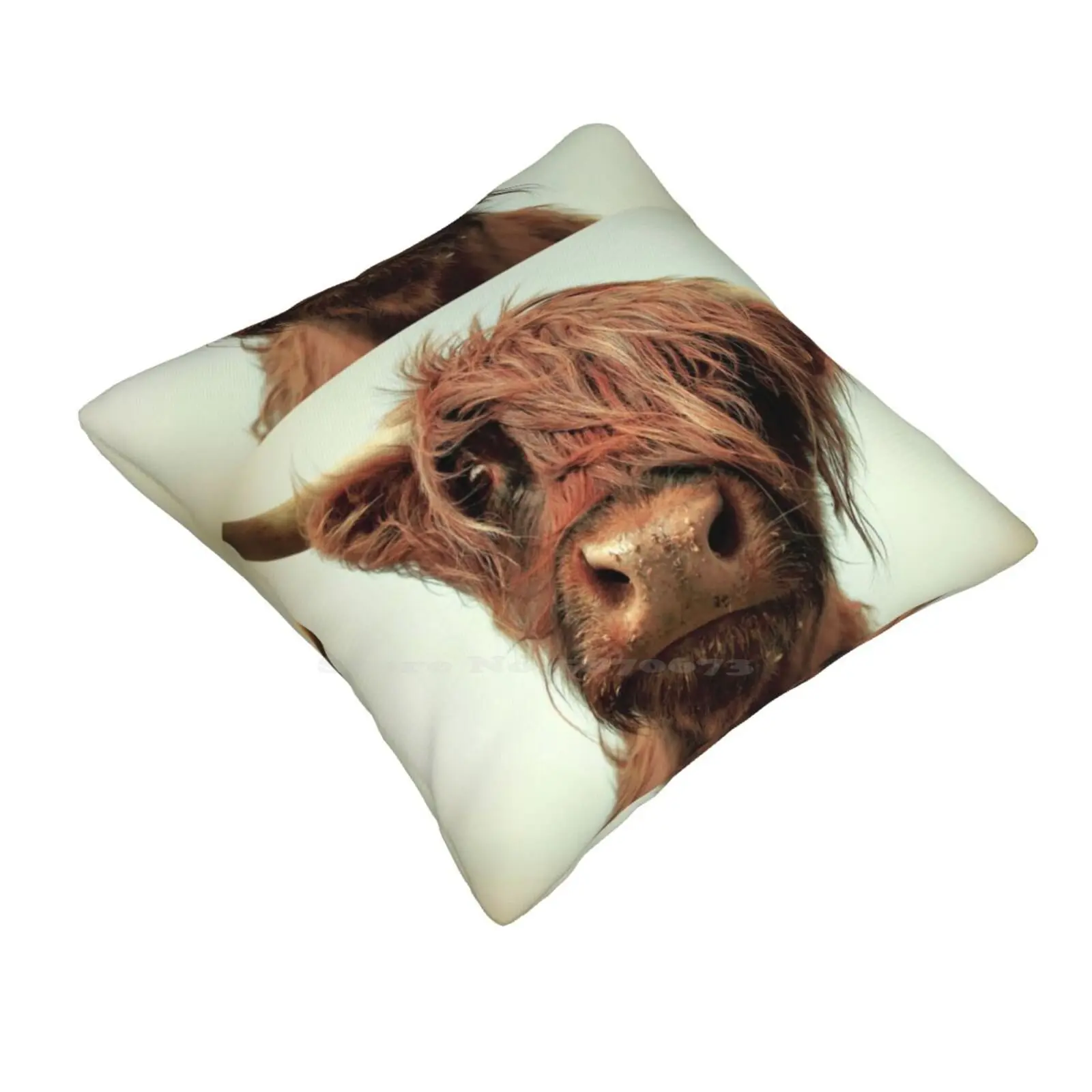 Hairy Coo Pillowslip Pillowcase Hairy Coo Cow Highland Cattle Hebrides Scotland Monochrome Paul Alsop Haircut Emo