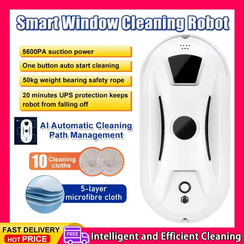 

Edge Detection Technology Remote Control White Window Cleaner Robot Automatic Cleaning with Intelligent Path Planning