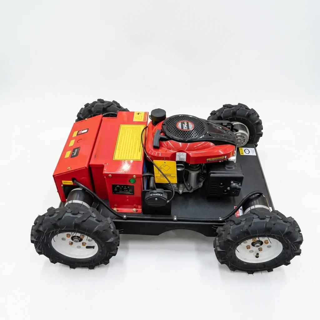 FY196 Factory Direct Industrial Manual Adjustment 7.5HP Four-wheel Drive Remote Control 1 Brushed Lawn Mower 2 Blade