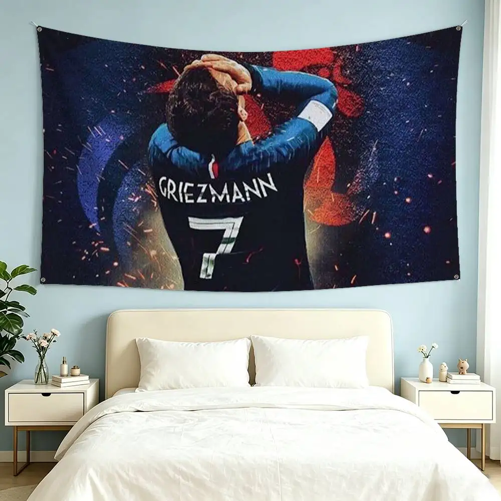A-Antoine Griezmann Flags Wall Hanging Tapestry Outdoor Garage Room Decorative flag Background Blanket