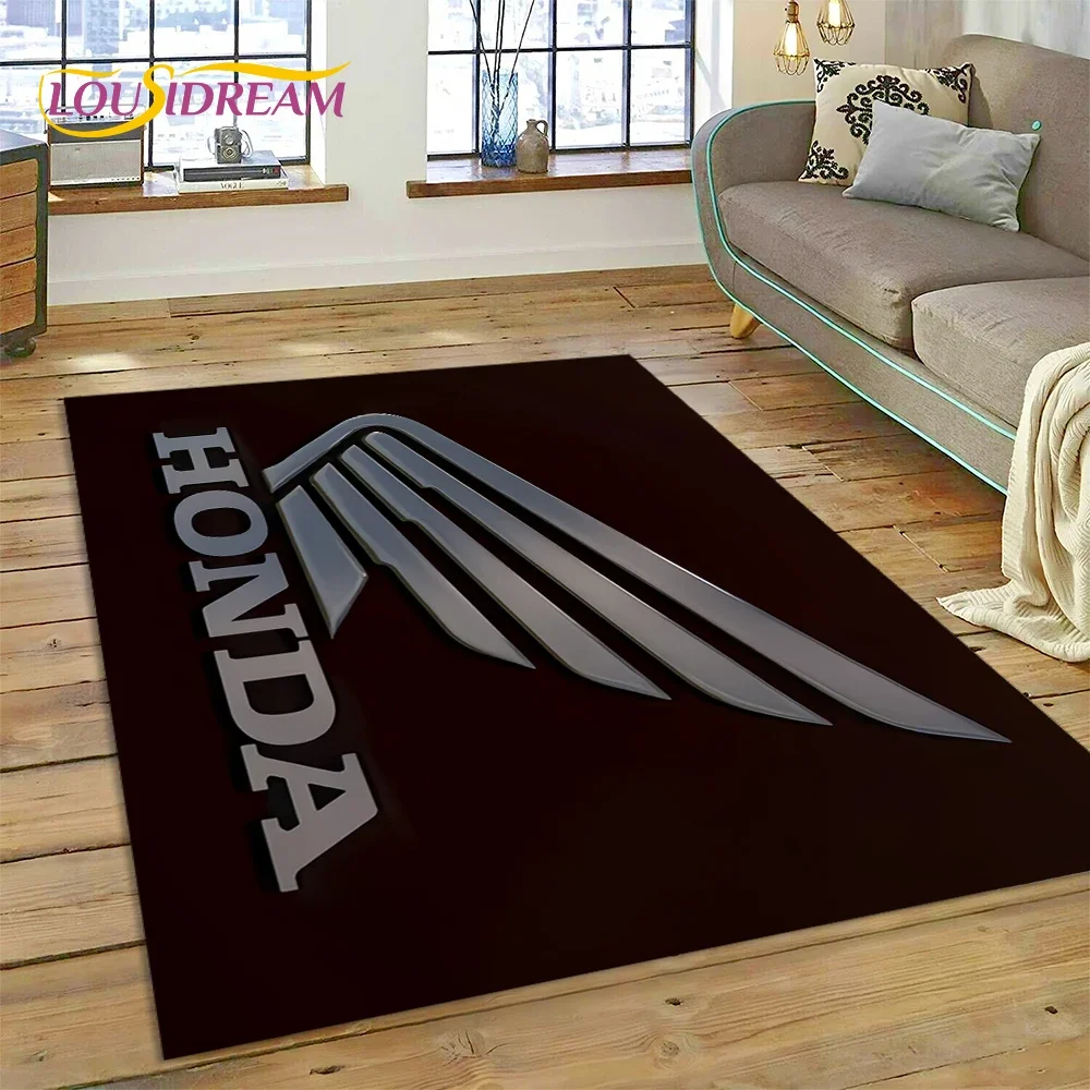 3D Printing Honda HRC Logo Carpet Rug for Bedroom Living Room Home Sofa Decoration,Children Game Large Decor Floor Mat Gift