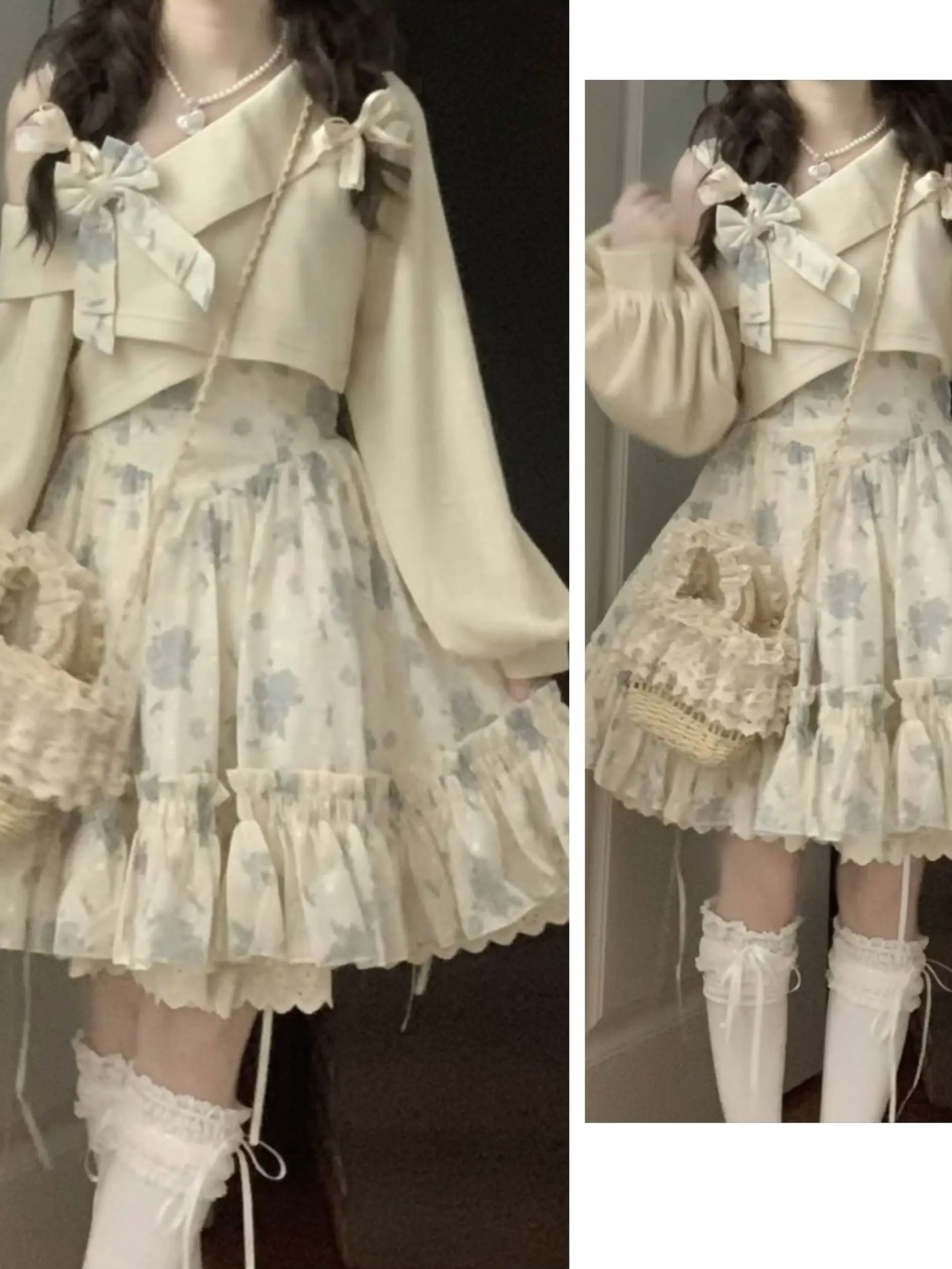 Ensemble deux pièces assorti, haut ort décontracté et moelleux Ter Dr automne hiver Faion pour petites figurines