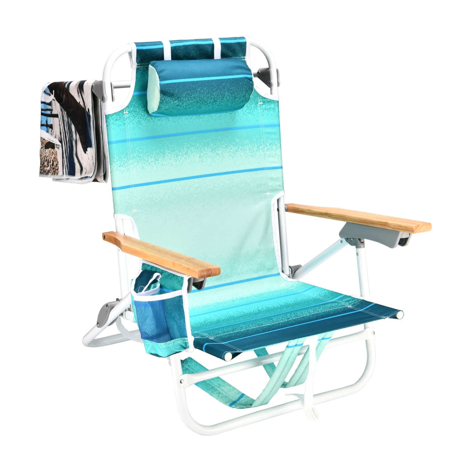 

1PCS Backpack Beach Chairs for Adults Beach towel backpack beach chairs for adults 5 position chair with pouch folding lightweig