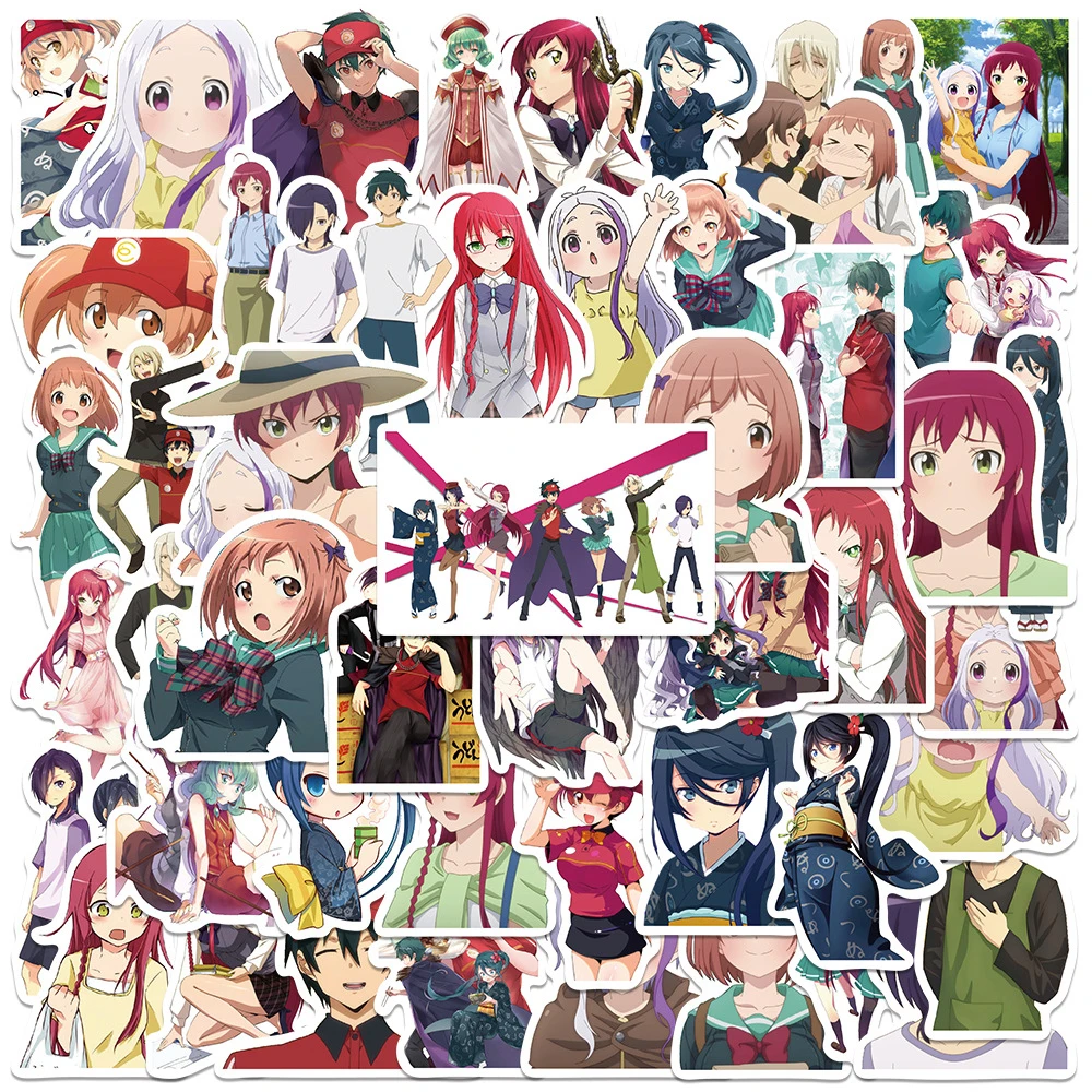 

10/30/50pcs Anime The Devil Is a Part Timer Stickers Emilia Maou Cartoon Sticker Laptop Scrapbooking Luggage Decal Waterproof