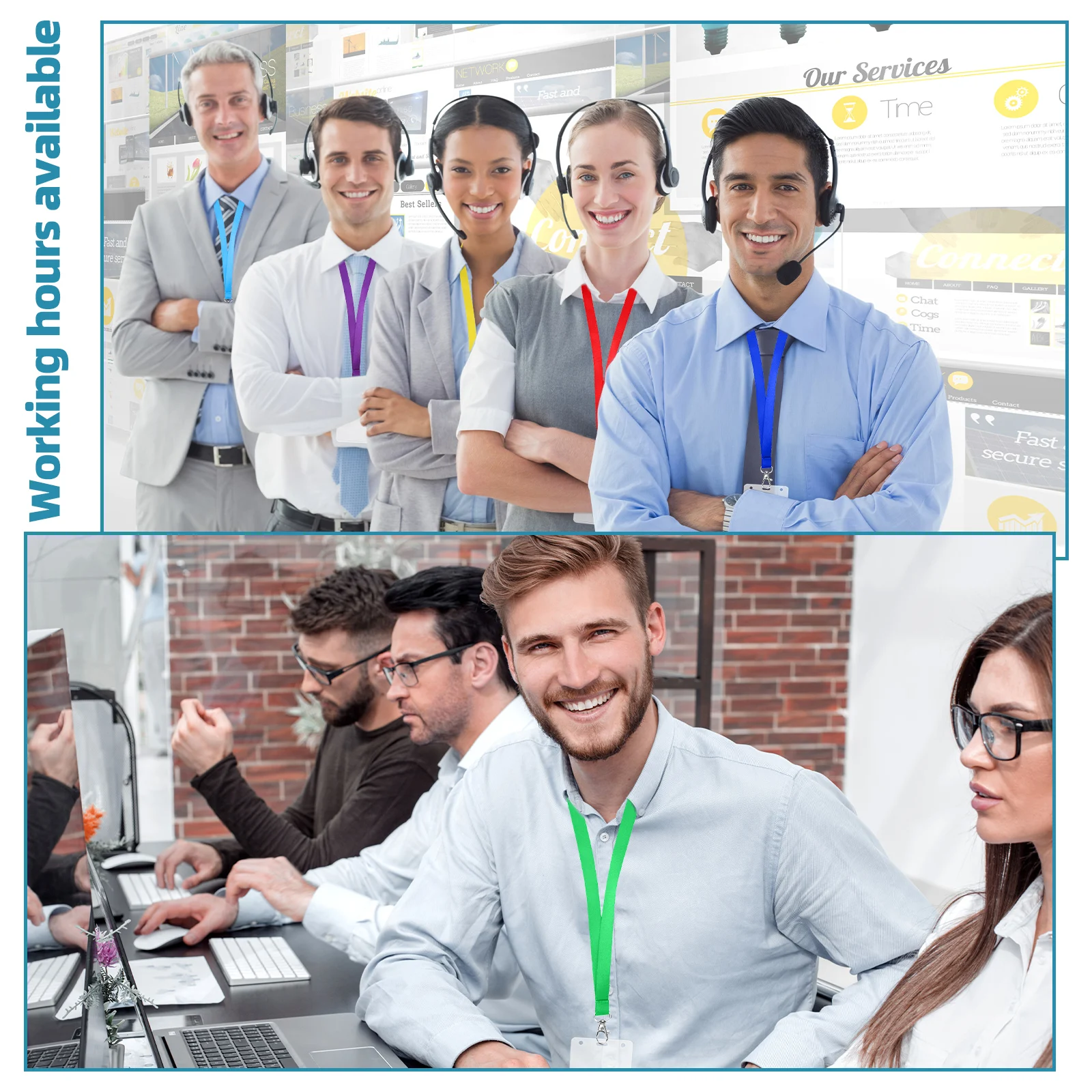 24 حزمة من اسهم ملونة مع 24 حامل شارة اسم بطاقة الهوية، حبل انفصال لحاملي البطاقات، اسهم سريعة الإصدار مع آمنة