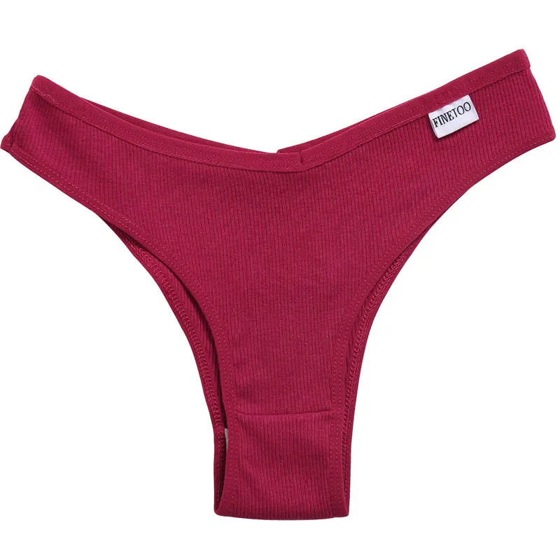 5Pcs/Set Women Cotton Brazilian Panties V Waist Female Underwear Comfortable Underwear Low Rise T-Ba