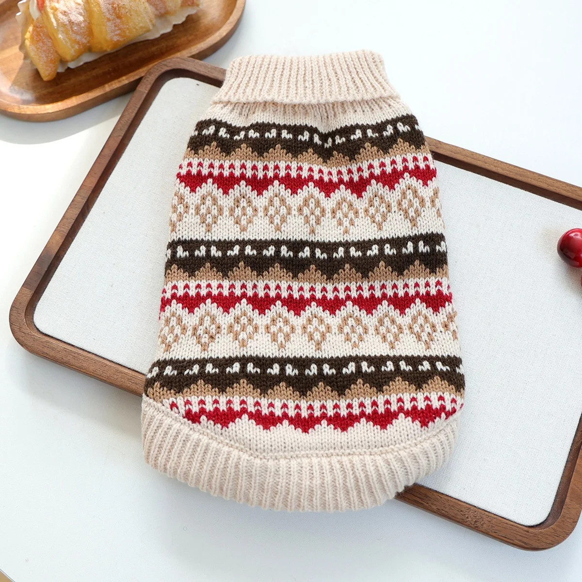 Gestrickte Winterkleidung für Hunde, Halloween, Weihnachten, Haustier, Yorkie, Toy, Pudel, Pullover, Mantel und Jacke, für Katzen, weiblich, männlich – Detail 12