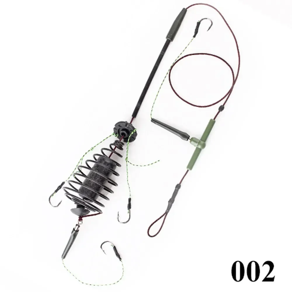 30-80g Carp Fishing Bait Cage Line Group High Carbon Steel Metal Feeder Hook Sinking Artificial Lure Accessories  Tools