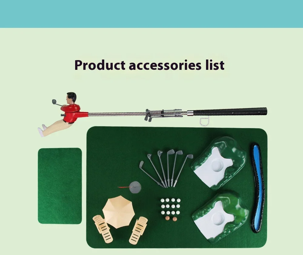 Portable Mini Golf Sport Game Set, Tabletop Golf Toy with Putting Green & Accessories, Fun Indoor Play Toy for Family