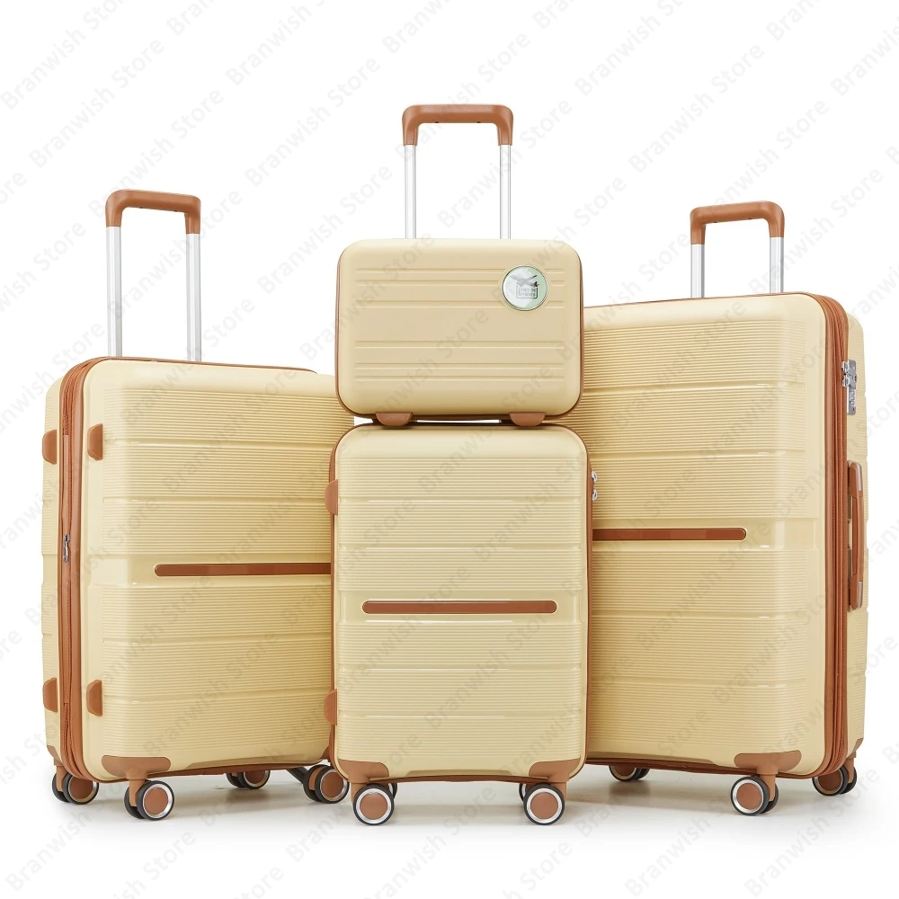 

Hard Shell Luggage Set 4 Piece Lightweight Spinner Suitcases with TSA Lock Expandable 360°Wheels for Travel Business Vacation