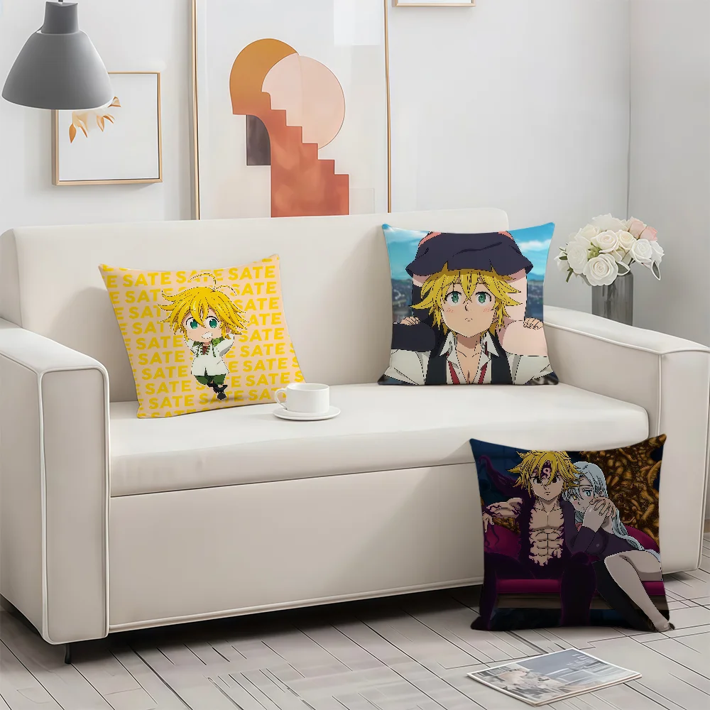Anime The S-Seven D-Deadly Sins Meliodas Kissenbezug, Geburtstag, Jahrestag, Geschenke, doppelseitig bedruckter Kissenbezug mit Reißverschluss