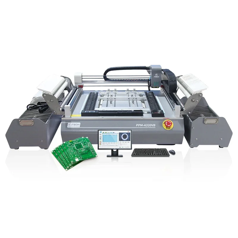 PPM-A320VB Smt Assembly Pick And Place Machine 2 Head Desktop LED Pick And Place Machine Small Chip Mounter For Smt Production