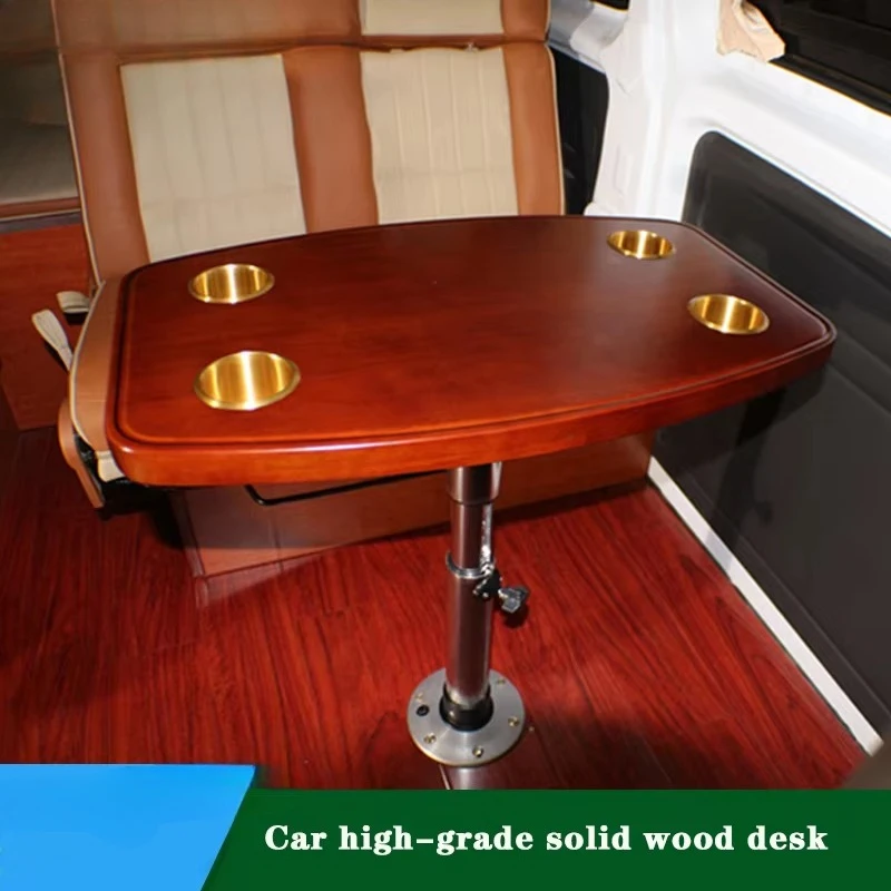 تخصيص متنقل البلوط الخشب رفع الملحقات الداخلية الجدول قابل للتعديل لسيارة تخييم RV وفانكستوم