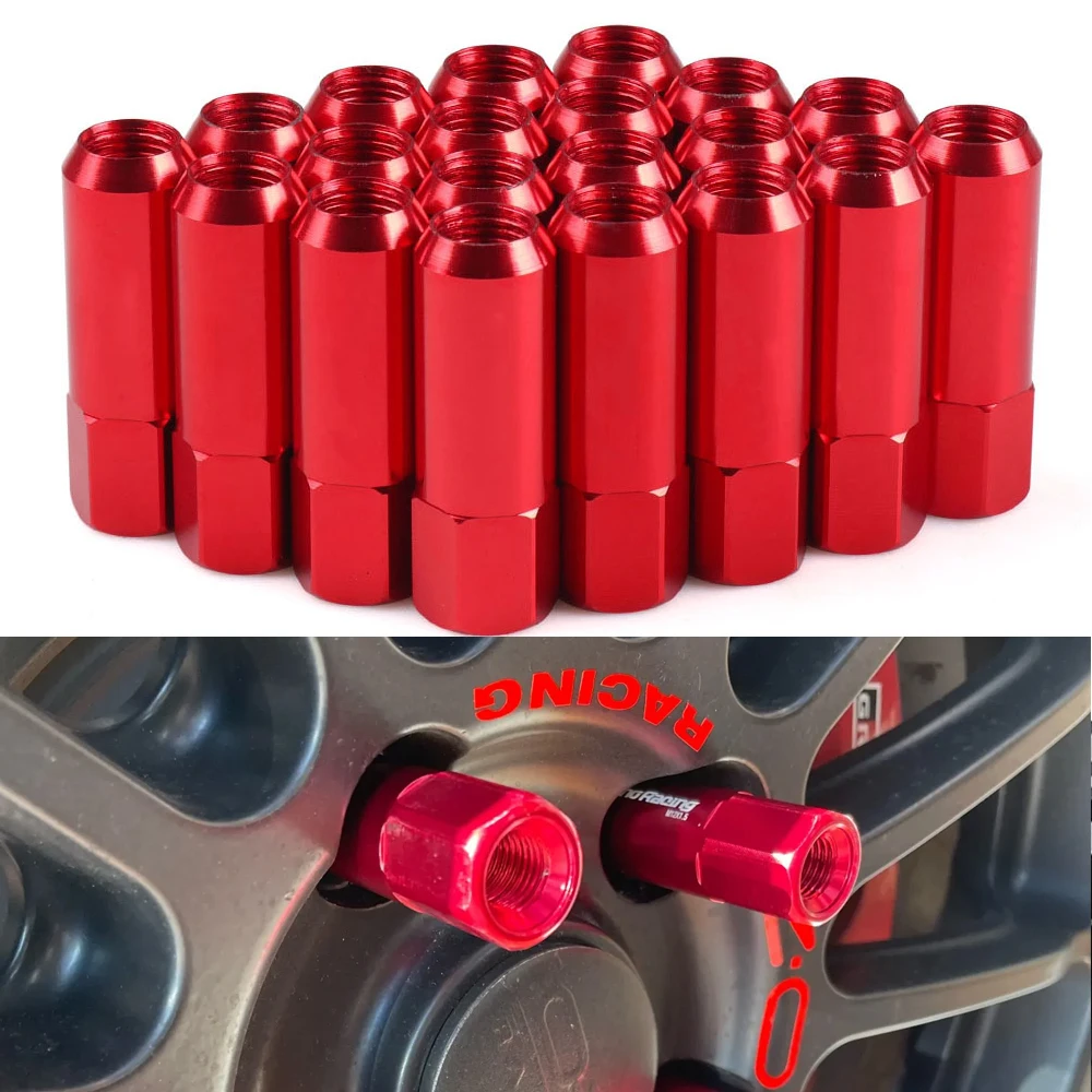 20PCS 60mm M14*1.5 M12*1.5 Wheel Nuts New Racing Lug Wheel Nuts Screw Aluminum Tuner Racing Lug Nut