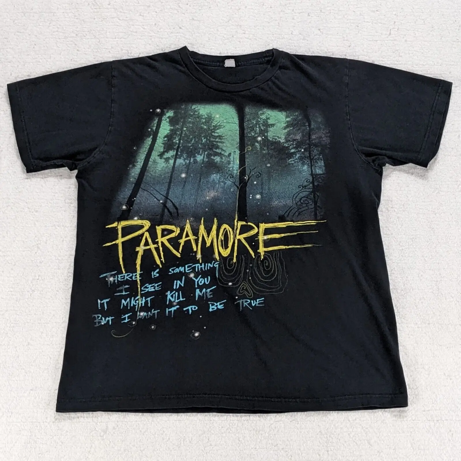 Rare Paramore Decode Song Lyrics T Shirt Men'S Large Twilight Hot Topic