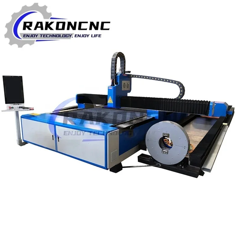 عالية الكفاءة 3kw التصنيع باستخدام الحاسب الآلي ورقة وأنبوب الألياف آلة القطع بالليزر سعر لوحة الحديد