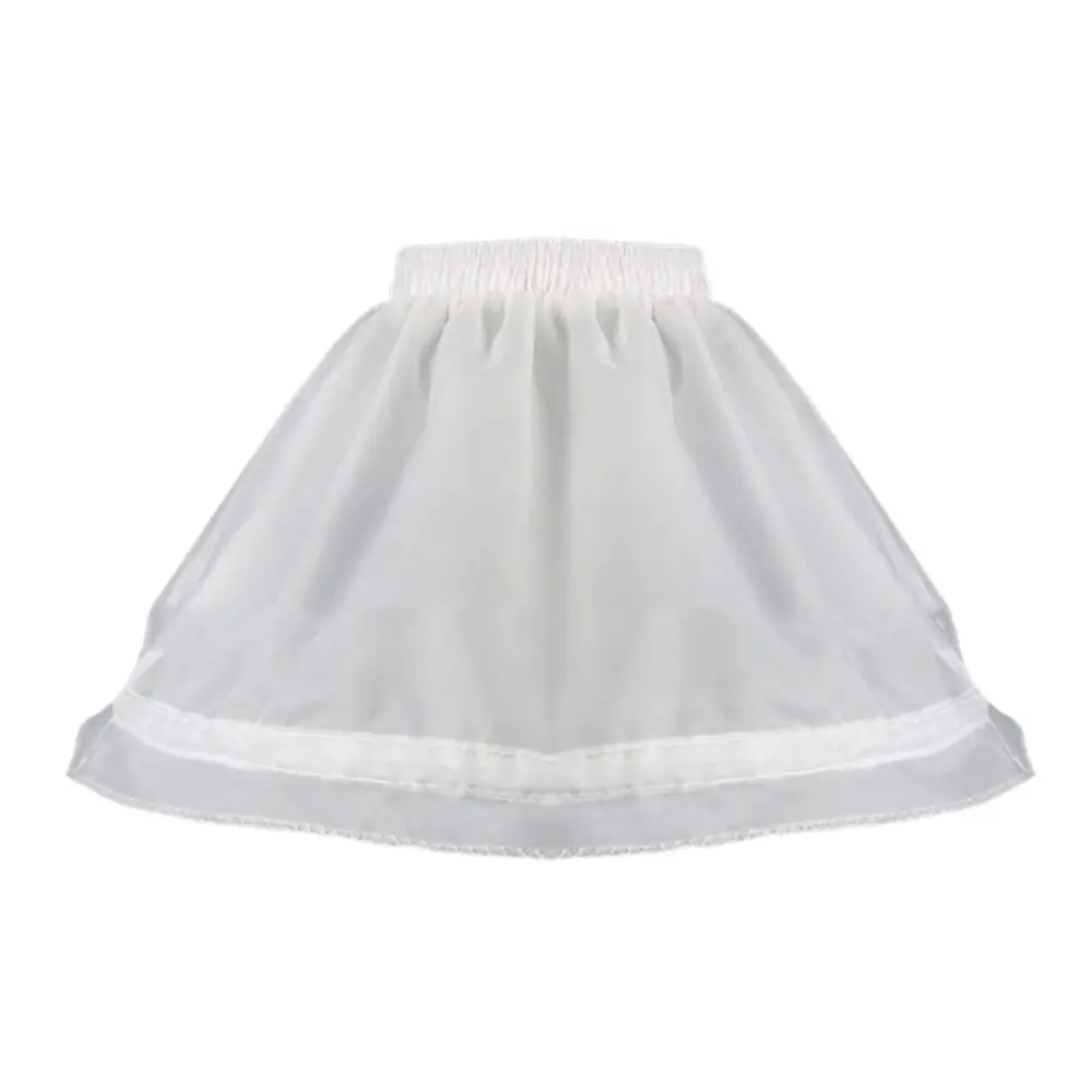 White Lace Children Skirt Petticoat Steel Ring with Hoops Princess Skirt Petticoat Tutu Skirt Lolita Wedding Gown Petticoat