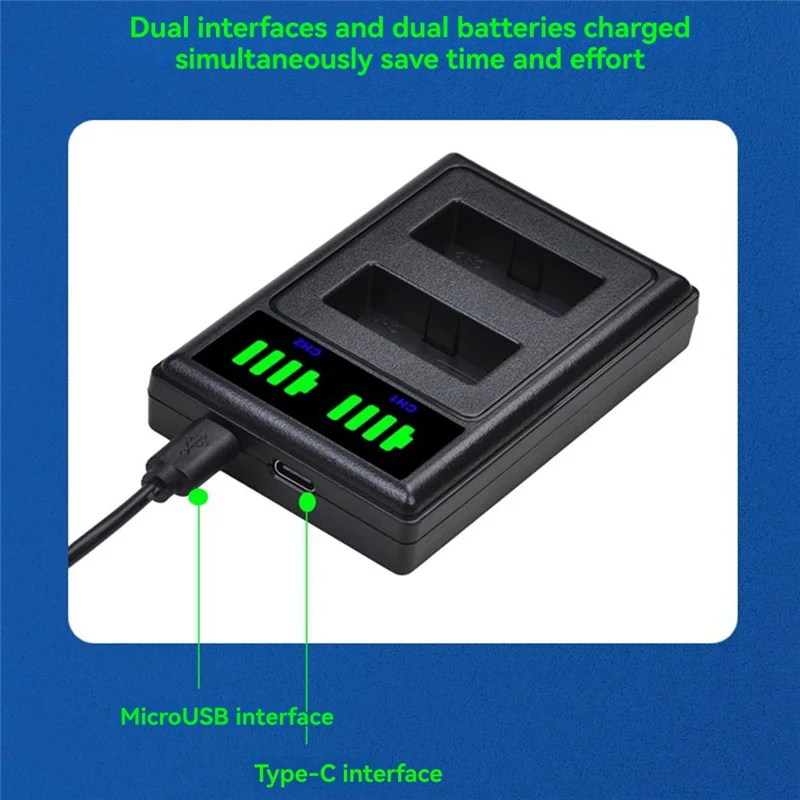 A32T-LCD Dual Battery Charger For Canon EOS 250D 200D M3 M6 750D 760D T6i T6s 800D 8000D Kiss X8i Cameras-LP-E17 LP-E17