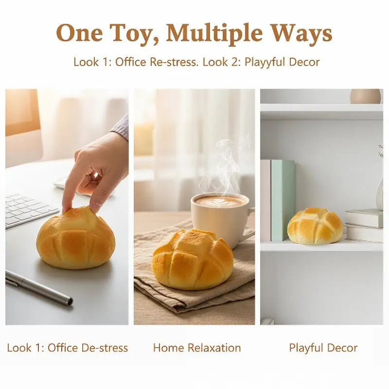 Large Squishable Pineapple Bun Stress Relief Toy for Kids Adults Fun and Soothing to Touch