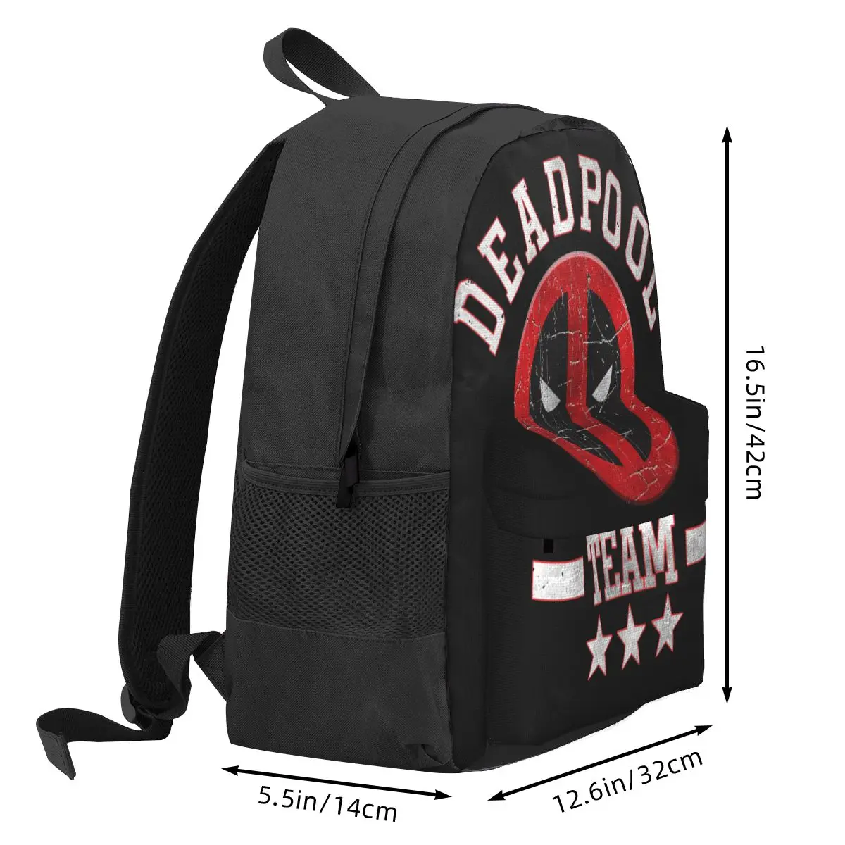 Mochila Deadpool Collegiate Stars para crianças, bolsa para laptop impermeável para meninos e meninas, bolsa de ombro para mulheres