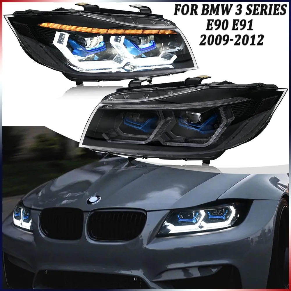

1Pair LED Projector Headlights Assembly For BMW 3 Series E90 E91 2009-2012 Front Head Lamps DRL Headlamp Accessories