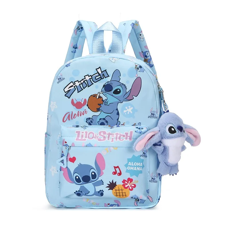 

Disney Stitch Backpack for Boys Girls with Pendant Cute Cartoon Waterproof Mini School Kindergarten Birthday Gift