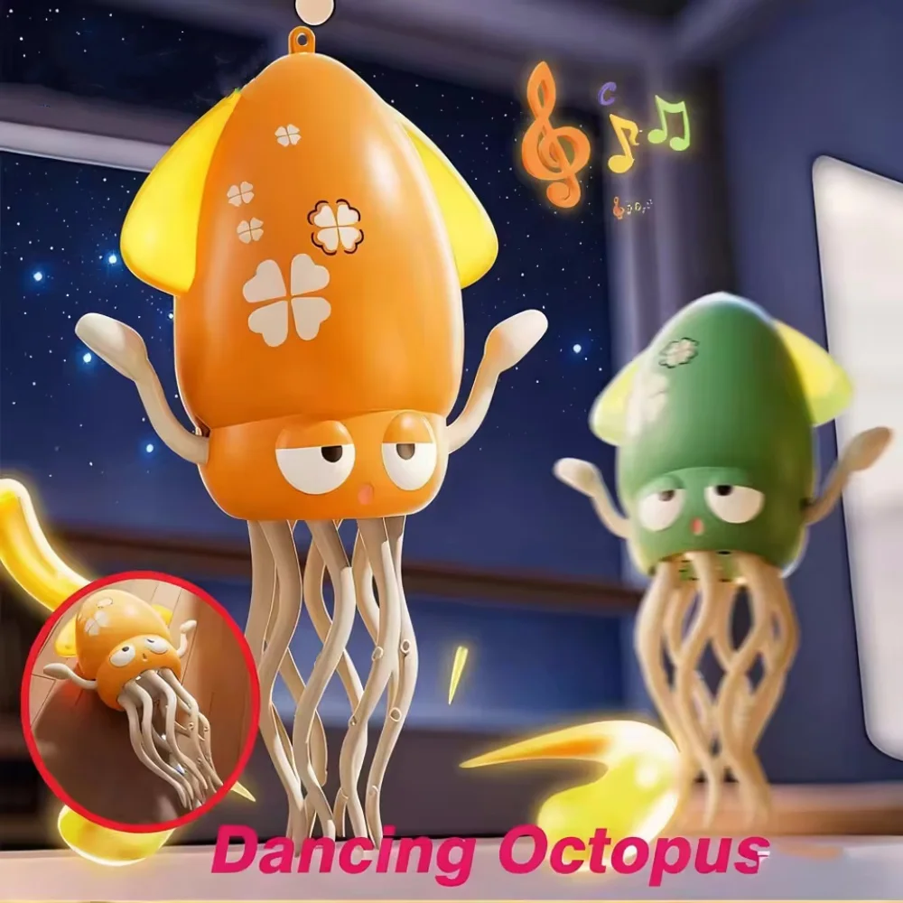 

Smart Dancing Octopus Robot Toy with Auto Obstacle Avoidance, Interactive Crawling Pet with LED Lights and Music Educational