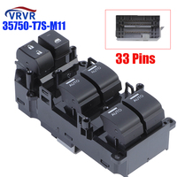 35750-T7S-M11 33 Pins Power Window Master Switch 35750T7SM11 For 2011- 2017 Honda Civic