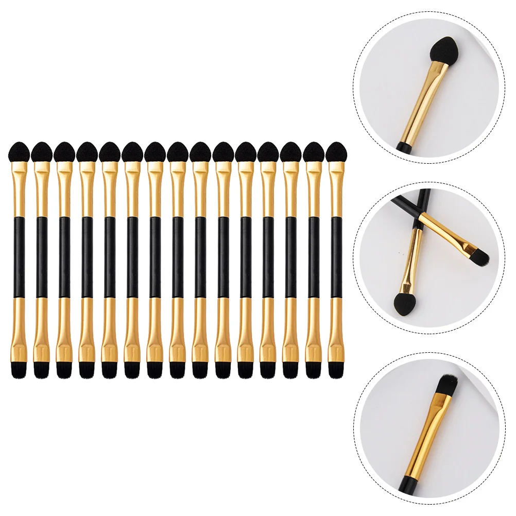 15 Pcs Eyeshadow Brush Applicator Double-sided Sponge Applicators Sticks Blending Miss