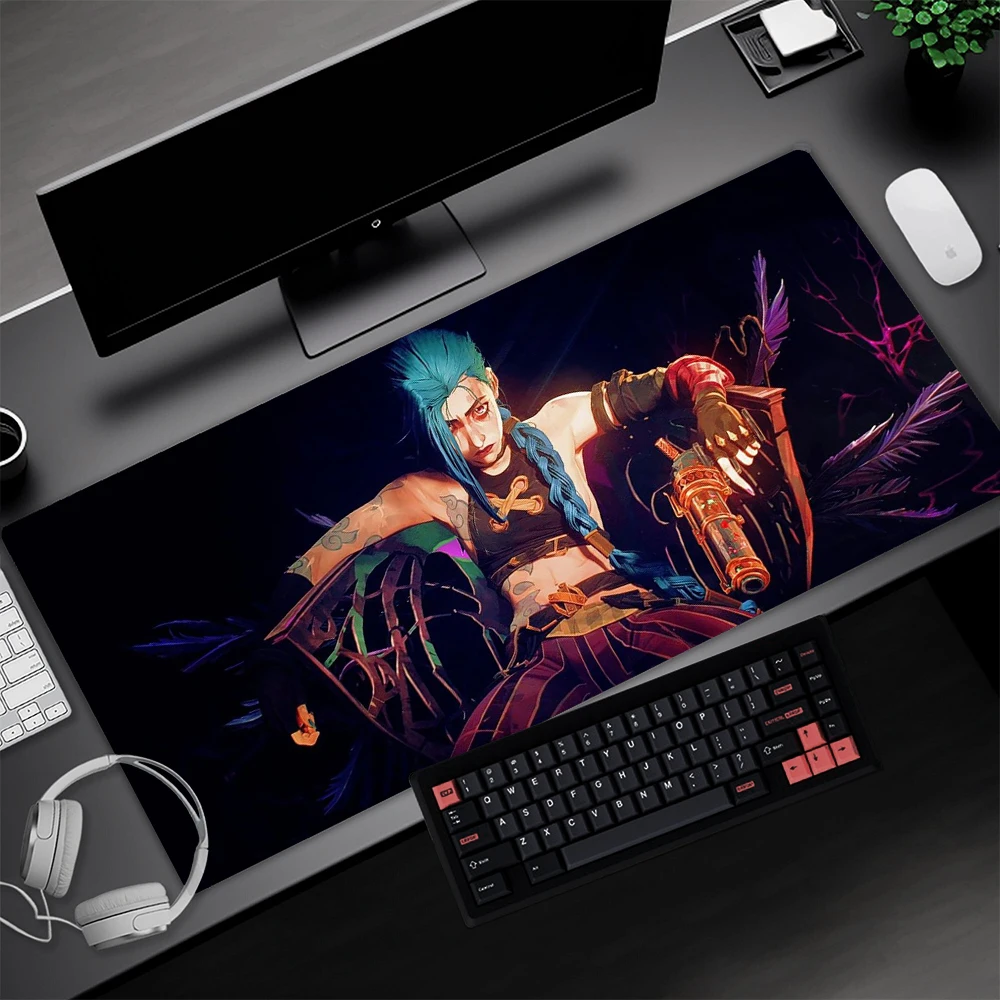

Mouse Pad Large Deskmat Gaming Accessories Gamer Setup Keyboard Mouse Rubber Carpet Computer Desk Laptop Table Arcane Jinx Punk