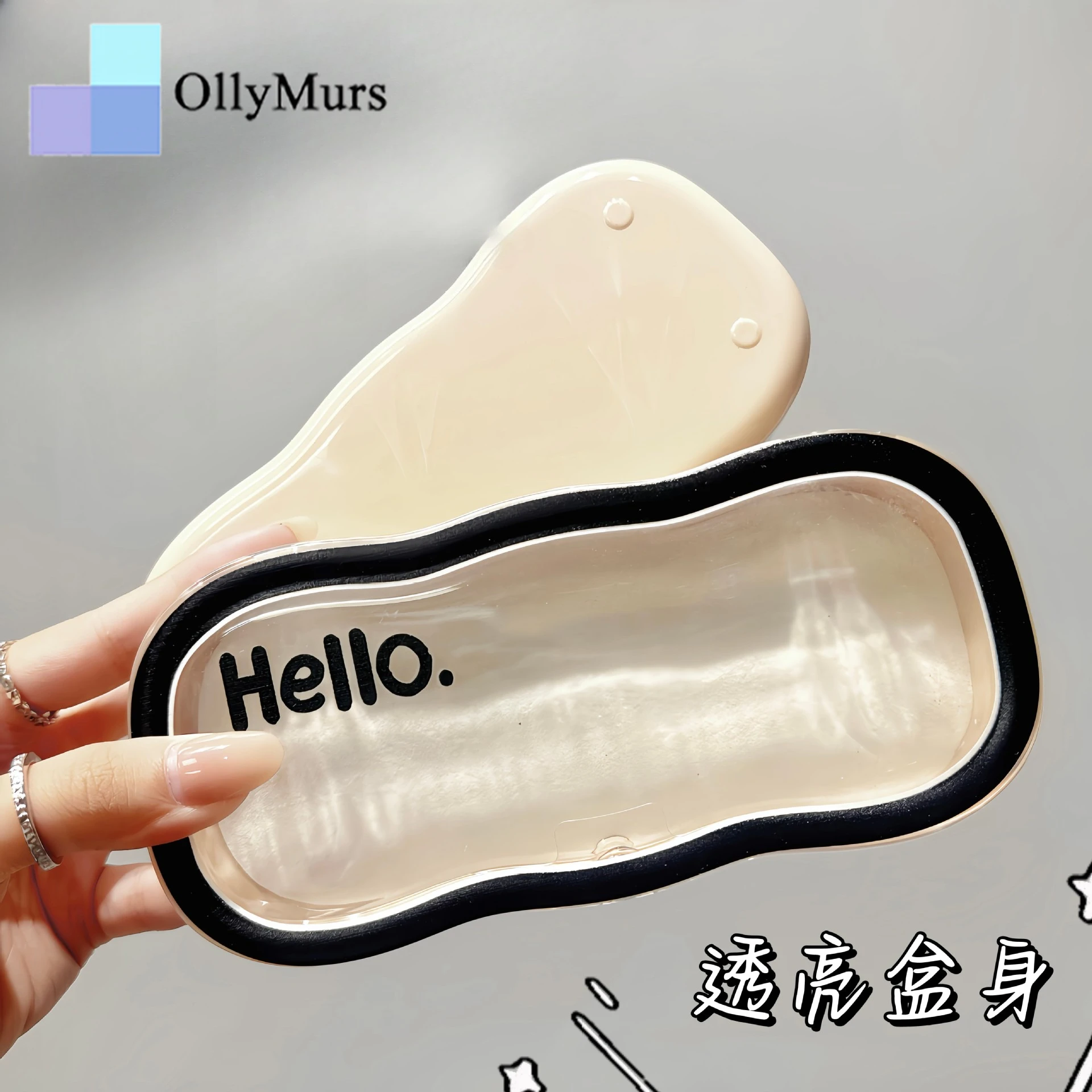 

OLLYMURS Art Designer Custom INS Hello Magnetic Glasses Case Anti-pressure and Anti-drop Creative Glasses Sunglasses Storage Box