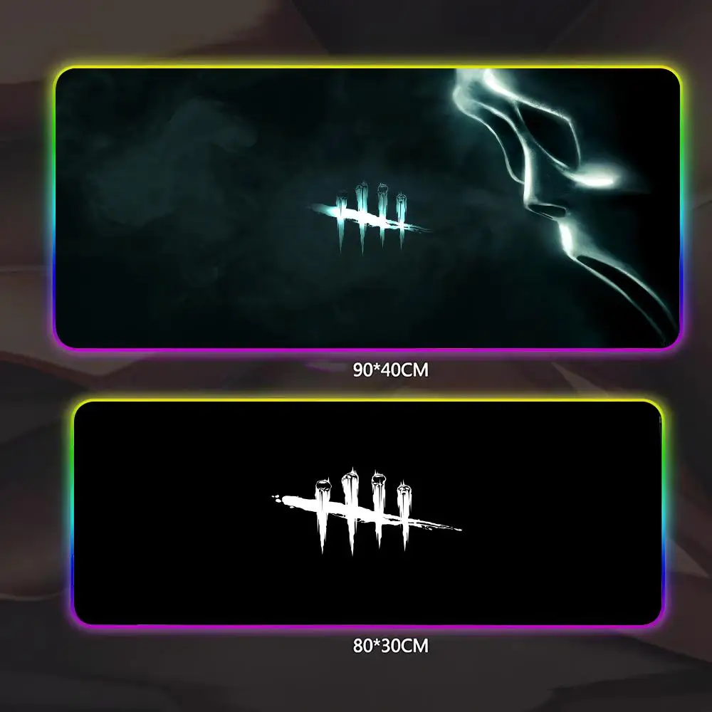 Popular Game Dead By D-Daylight Mouse Pad Gamer Luminescence Led Mouse Pad Gaming Table Rgb Deskmat Keyboard Pc Mousepad