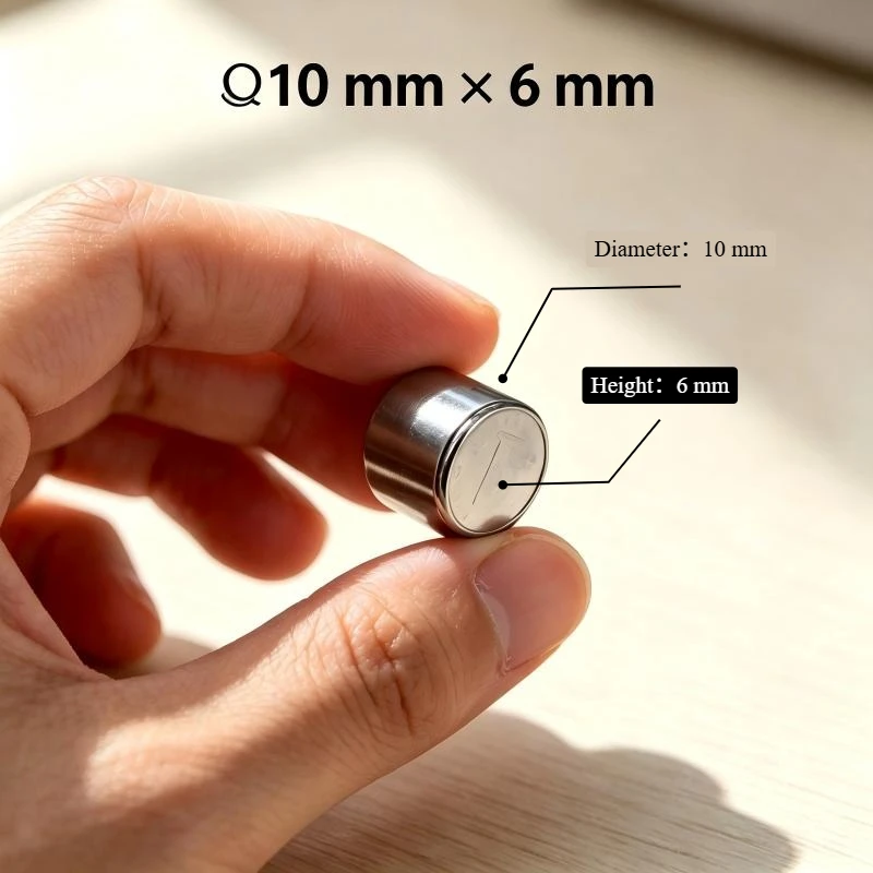 10x6mm Super Strong NdFeB Round Disc Magnet For Fridge DIY Craft Scientific Education Building Fixing 10*6