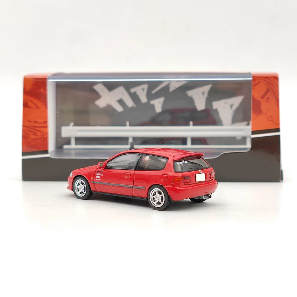 Hobby Japão 1/64 Civic (EG6) Myogi Night Kids / Shingo Shoji Vermelho HJ 641017 Presentes de coleção de carros de brinquedos fundidos HR