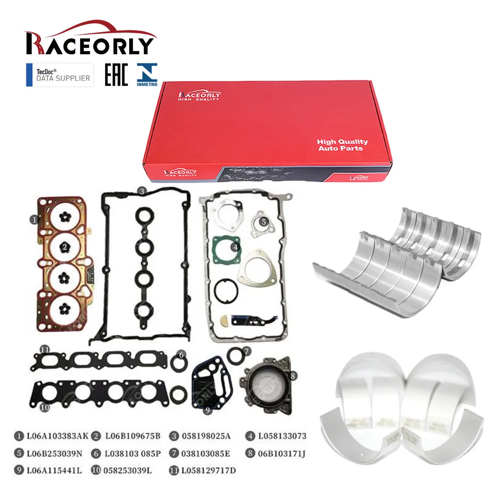 

Комплект прокладок для ремонта двигателя RACEORLY 1.8T для VW Jetta Golf 4 Audi Passat B5 AWP