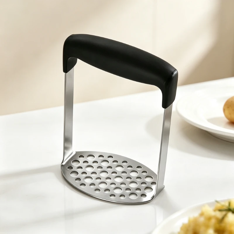 Stainless Steel Potato Masher Manual Food Mud Presser Multi‑Function Kitchen Tool for Sweet Potato Baby Food Mashing