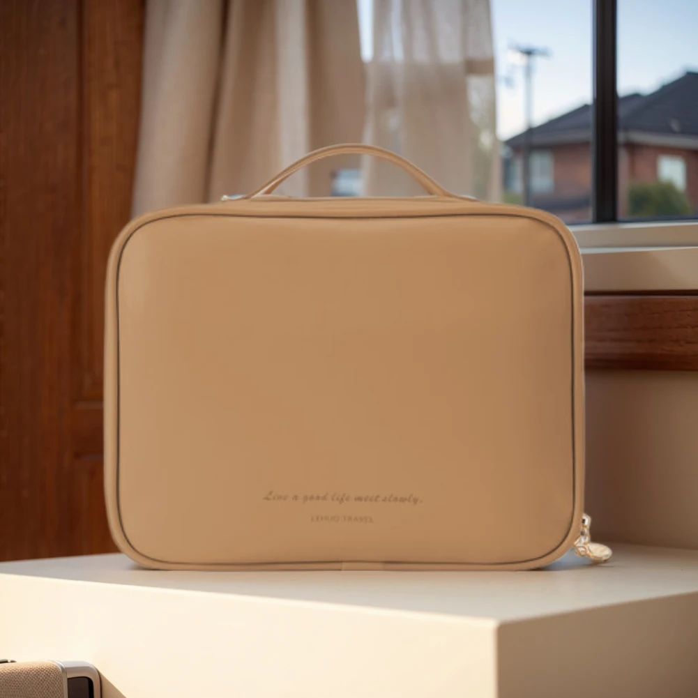 

Дорожная косметичка с несколькими отделениями, портативная большая сумка для стирки из искусственной кожи, большая вместительная сумка для хранения макияжа, уличная косметичка