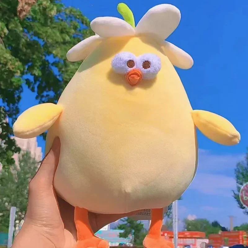 Cute 26-40cm Flower Chicken Plush Soft Hairy Chicken Stuffed Doll Home Decoration Best Christmas Gift For Girlfriend