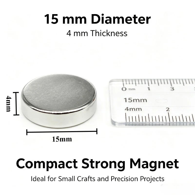 15x4mm Cylinder Neodymium Magnet Round Rare Earth Small Magnet For Industrial DIY Fixing 15*4mm