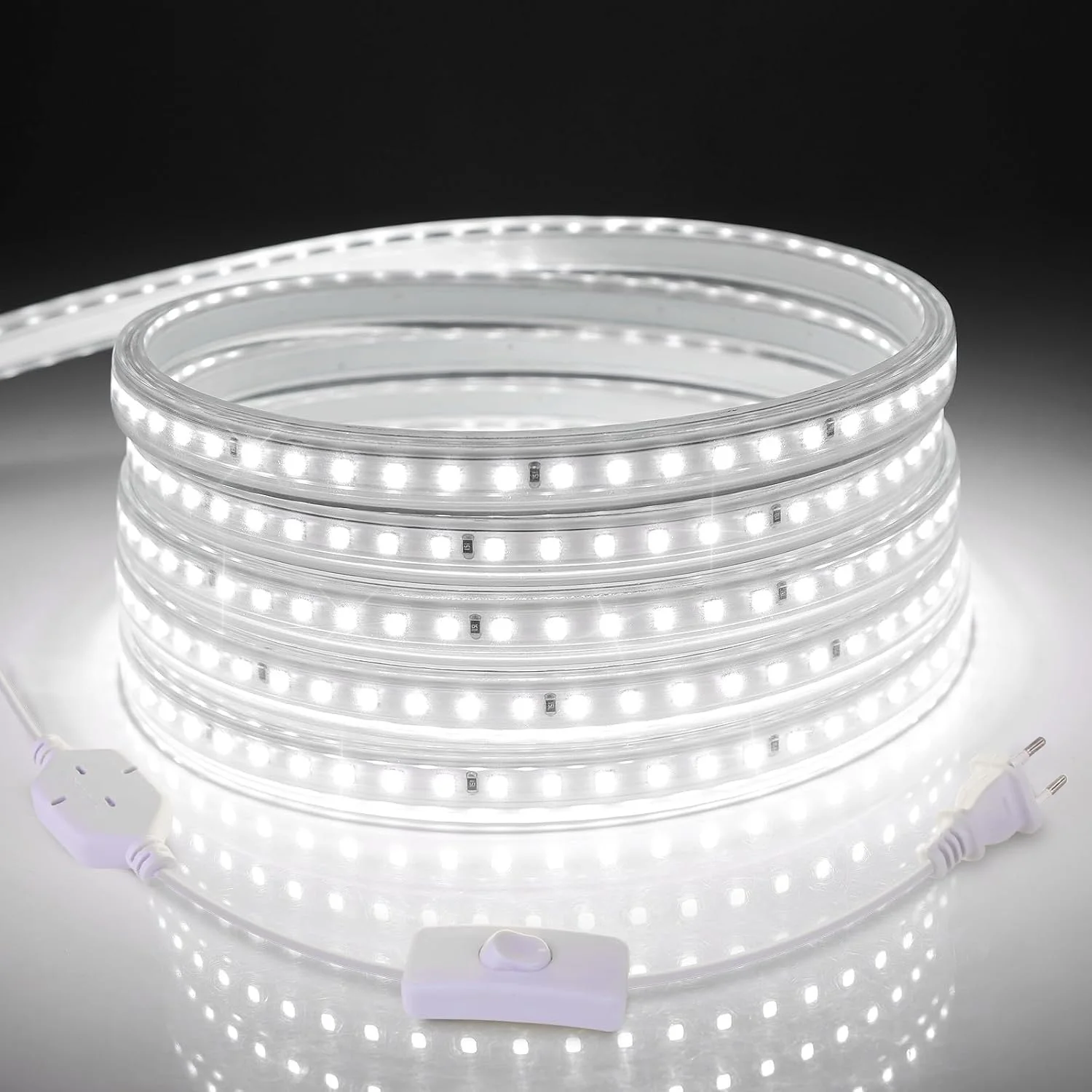 LED Strip Lights 120LEDs/M Waterproof Indoor&Outdoor Rope Light for Garden Patio Kitchen Bedroom Living Room Under Cabinet Decor