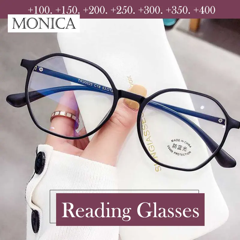 Reading Glasses For Women Polygon Fashion Eyeglasses For Presbyopia Glasses Grade 1.0-4.0 reading glasses women gafas