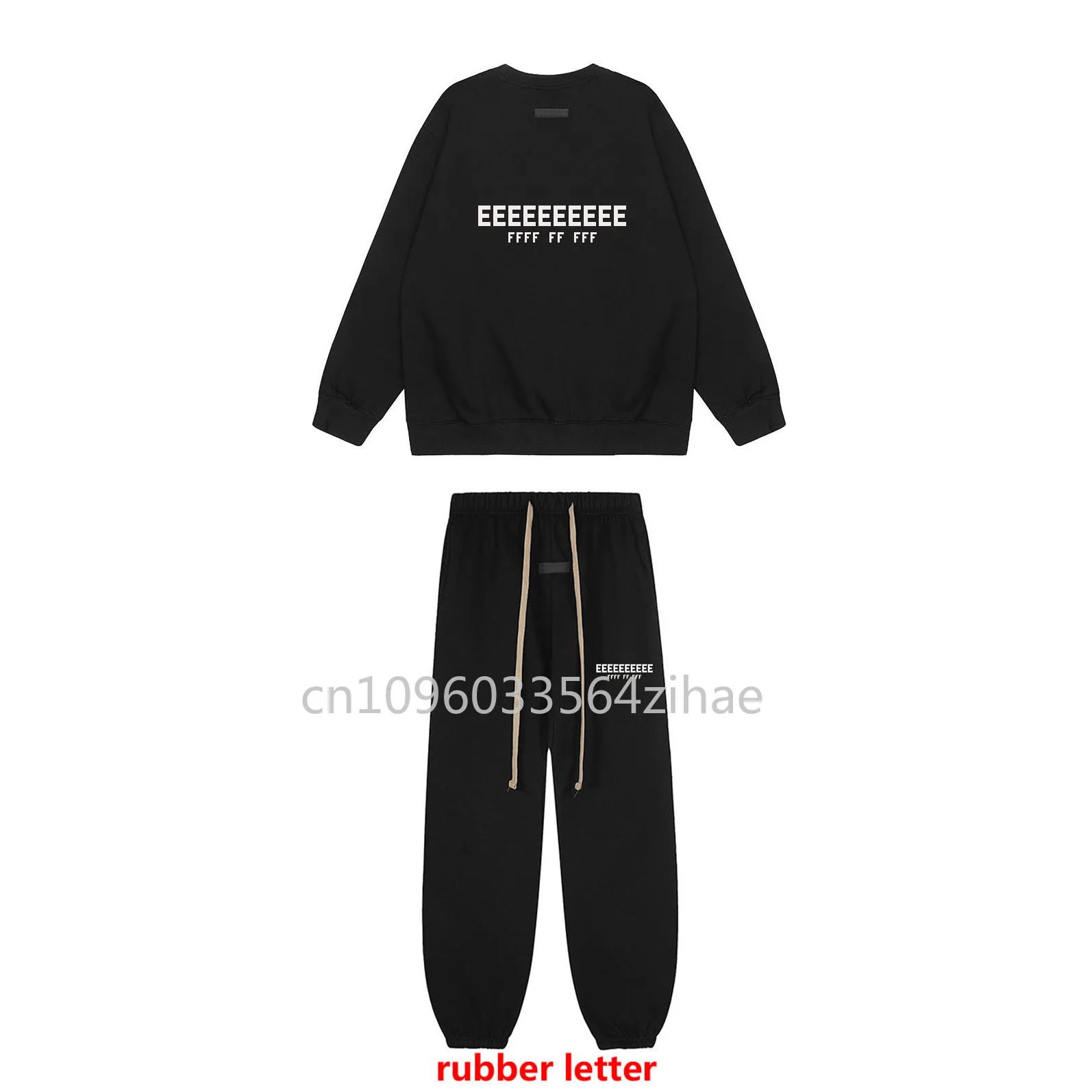 FW25 خط مزدوج العلامة التجارية الفاخرة الرجال مجموعات المطاط إلكتروني شعار سترة مجموعات مصمم العلامة التجارية زوجين القطن البلوز Sweatpants مجموعات