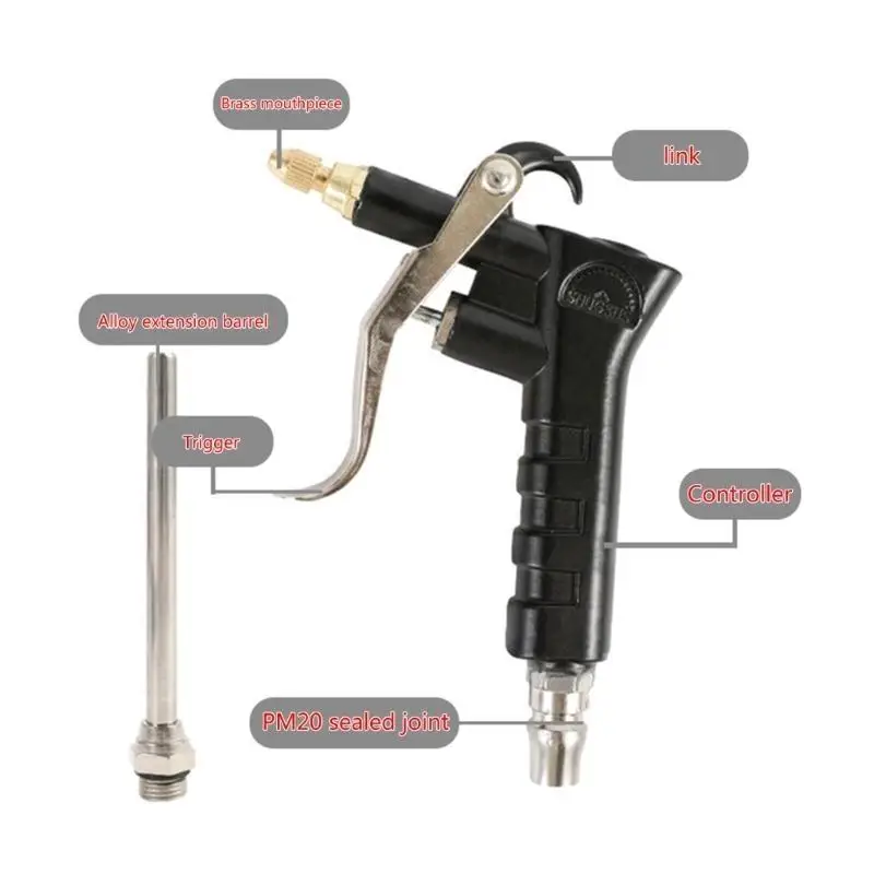 R9UF بندقية نفخ الهواء فوهة الغبار ضربة البنادق نظافة ضاغط منفضة مع فوهة التمديد الهوائية سيارة بنادق نفخ الهواء