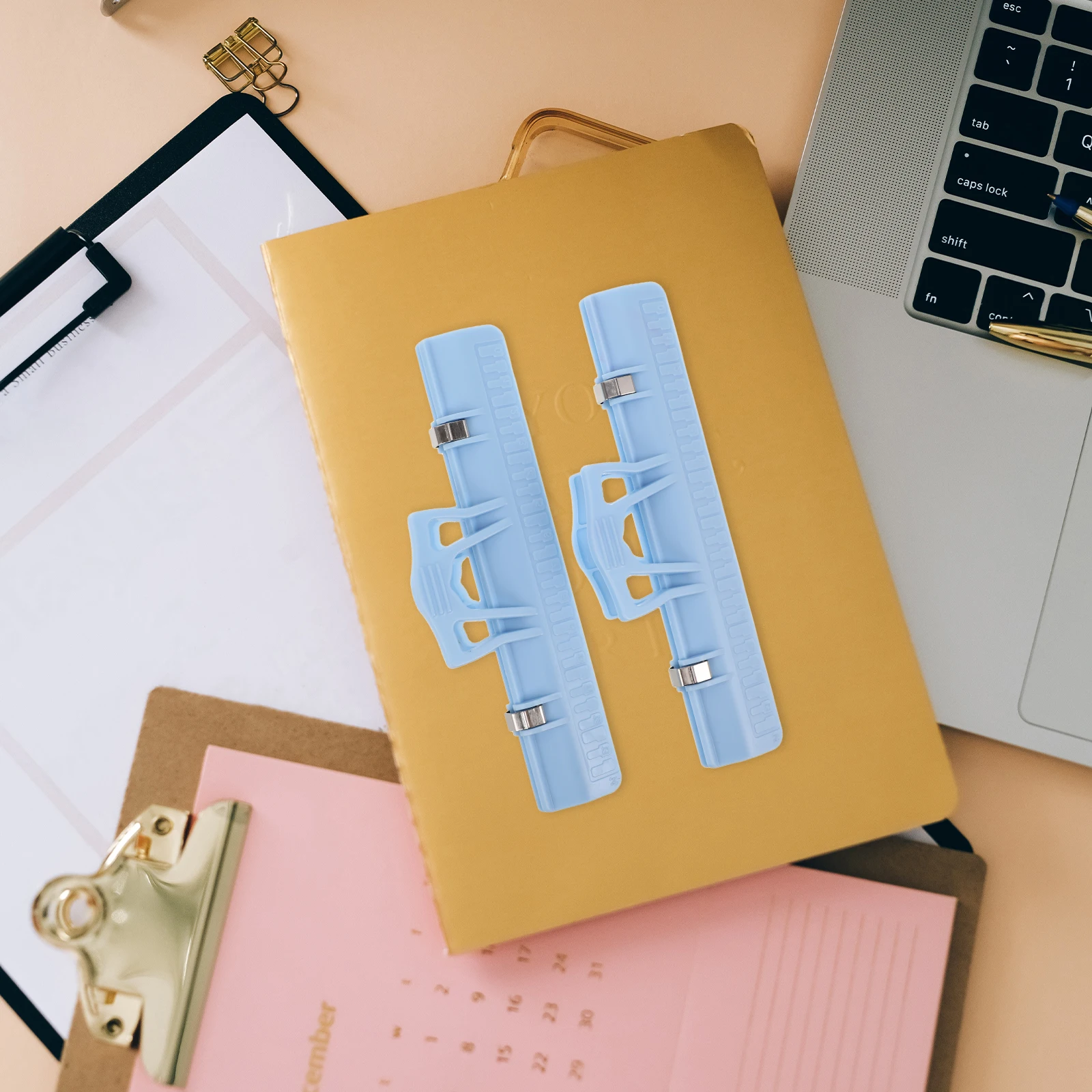 

2 Pcs Piano Sheet Music Holder Creative Clip Large Thicken Accessories Book Sky-blue