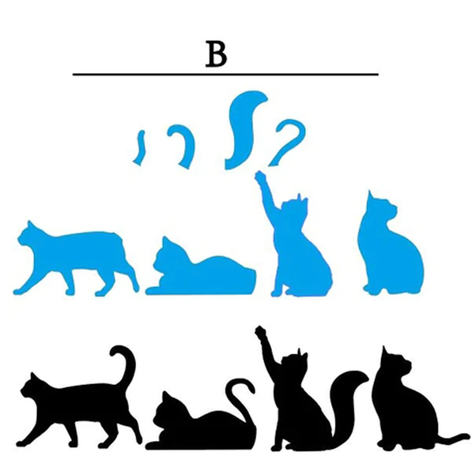 Cute Cat Shape DIY Quilting Ruler Easy Operation Template Ruler for Creating Beautiful Patchwork