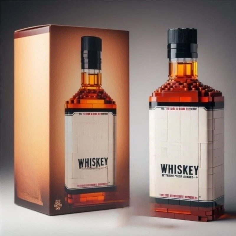 

Строительные блоки для бутылок вина, сборные строительные блоки, креативный строительный блок, украшения, домашний декор, креативные подарки, новая серия