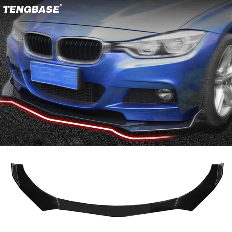 5PCS Adjustable ABS Front Universal Bumper Separator Body Kit Duck Lip Splitter For Volkswagen For BMW For Audi For Honda 